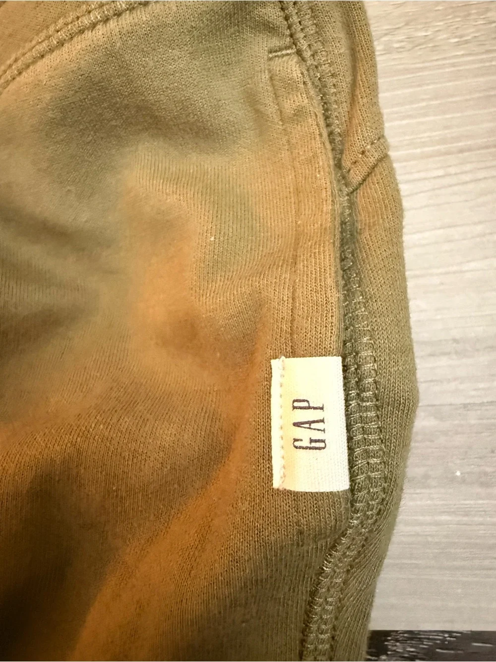 GAP Olive Kids Fleece Joggers with Drawstring